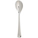 An Arcoroc stainless steel dessert spoon with a long handle.