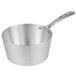 A Vollrath Wear-Ever aluminum sauce pan with a chrome plated handle.