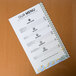 A Retro Jukebox themed right insert menu on a table.