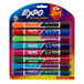 A package of Expo 2-in-1 dry erase markers with a colorful logo on the box.