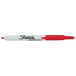 A red and white Sharpie 32702 fine point retractable permanent marker.