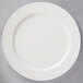 A white Villeroy & Boch porcelain plate with a circular design on it.