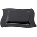 A black rectangular object with a black square plate on top.