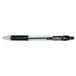 A close-up of a Zebra Z-Grip black and silver pen.