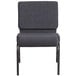 A Flash Furniture dark gray church chair with a silver vein metal frame.