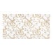 A white Glassine candy box pad with a gold floral pattern.