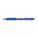 The Zebra Sarasa Blue Gel Pen with a transparent blue barrel and black cap.