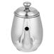 A silver Vollrath stainless steel teapot with a lid.