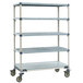 A MetroMax grey polymer grid cart with wheels.