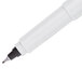 A close-up of a black Sharpie Ultra-Fine Point marker with white writing on it.