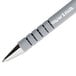 A close-up of a Paper Mate FlexGrip Ultra pen with black and gray barrel.