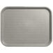 A Carlisle grey fast food tray with a patterned surface.