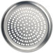 An American Metalcraft heavy weight aluminum pizza pan with perforations.