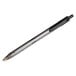 A close-up of a Paper Mate InkJoy 100 RT pen with a black tip and black barrel.