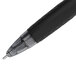 A close-up of a black Uni-Ball Signo 207 retractable gel pen.