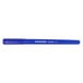 A blue Paper Mate Write Bros pen with blue ink on a white background.