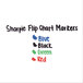 Sharpie 22474 assorted flip chart markers with colored writing on a white background.