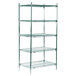 A Metro Metroseal 3 wire shelving unit with four shelves.