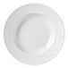 A Libbey Lunar Bright white porcelain soup bowl with a textured pattern.