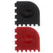 Two red and black Lodge polycarbonate grill scrapers.