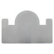 A close-up of a silver Matfer Bourgeat stainless steel Buche cake comb with a rounded edge.