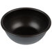 A black bowl with a white background.