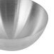 A stainless steel hemisphere mold.