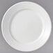 A white Libbey porcelain plate with a textured pattern.