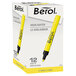 A yellow box with black text reading "Berol Fluorescent Yellow Highlighter" containing 12 Berol Fluorescent Yellow Highlighters.