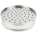 A Town stainless steel dim sum steamer tray with holes.