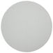 A white round plastic folding table with a curved edge.