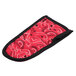 A red and black bandana design handle holder.
