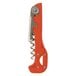 A Franmara Boomerang waiter's corkscrew with an orange handle featuring a bottle opener and corkscrew.