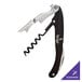 A Franmara Lisse customizable two-step waiter's corkscrew with a black and silver metallic handle.