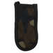 A Lodge camouflage fabric handle holder with a zipper.