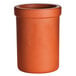 A Franmara terra cotta bottle cooler with a lid on a white background.