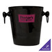 A black aluminum wine and champagne chiller with handles and the word "Porter's" on it.