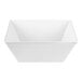 A white, extra-large square melamine bowl.