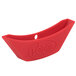 A red silicone Lodge handle holder.