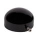 A black stainless steel round pole with a screw.