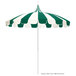 California Umbrella SMPT852PD SUNBRELLA 1A Pagoda 8 1/2' Round Push Lift Umbrella with 1 1/2 inch Aluminum Pole - Sunbrella 1A Canopy