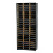 A black metal Safco file organizer with many compartments.