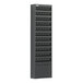 A black metal Safco magazine rack with 11 compartments.