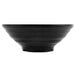 A black bowl with a white background.