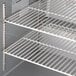 A white Beverage-Air worktop refrigerator shelf with shelves.