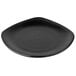 A black GET Nara melamine plate with a small rim.