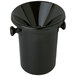 A black acrylic bucket with a lid and handle.