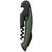 A Franmara Easy-Pull waiter's corkscrew with a green handle and black accents.