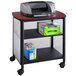 A Safco Impromptu machine stand with a printer on it.