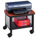 A Safco Impromptu printer stand with a printer on it.